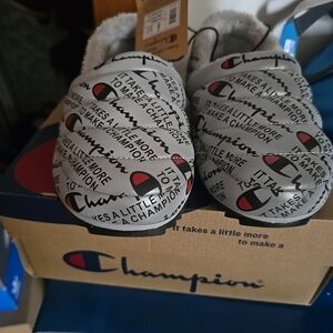 Champion Varsity Reflective Slipper Silver